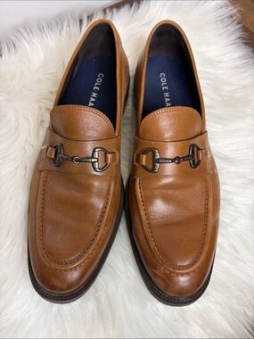 COLE HAAN Men’s Tan Leather Horsebit Loafers SIZE 9.5